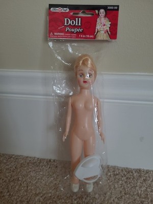 Fibre Craft #3000 Doll 7 1/2'' Moving Eyes Storybook Plastic In Baggie New