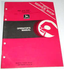 Manuale Operatore Trattore John Deere 850 & 950 OM-R68993 H8 JD CONCESSIONARI ORIGINALE!