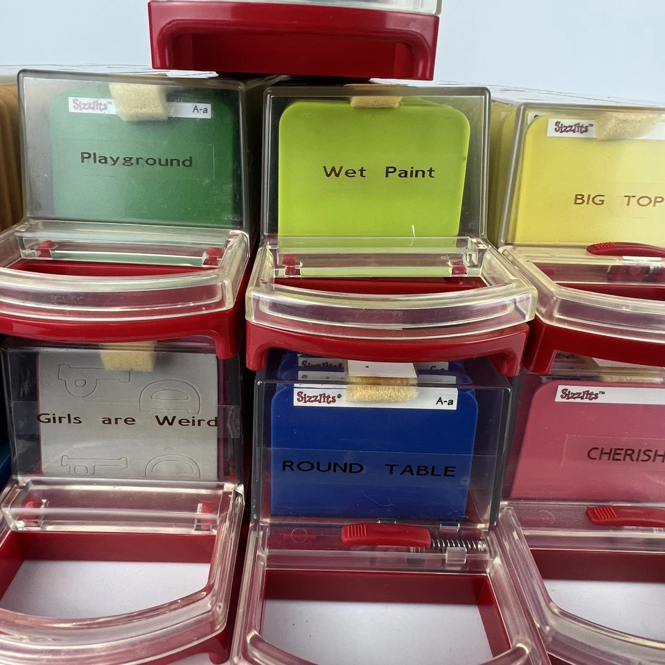 Lote de 9 juegos de troqueles troquelados Sizzix letras números formas Foto 4 de 4