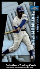 2021 Topps Chrom Ernie Banks #PDC-24 Chicago Cubs Platinum Players Die Cut