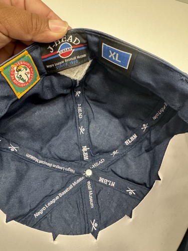 Negro Leagues Baseball Museum 100 % Leder eng anliegende Mütze einzigartig/marineblau Größe XL - Bild 10 von 18