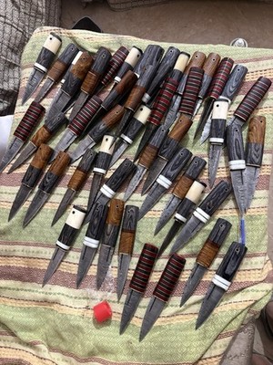 Custom Handmade 50 Assorted knives With 5 Different Designs | Bulk Of 50 Knives