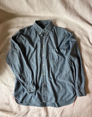 SUGAR CANE 5oz Cotton Chambray L/S BD Work Shirt Blue XL SC0626157