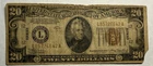 1934A brown seal HAWAII $20 Federal Reserve note. FR2305 L85726642A