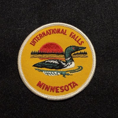INTERNATIONAL FALLS Patch MINNESOTA Shoulder Jacket Souvenir Travel