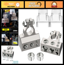 Heavy Duty Battery Terminals 0/4/8/10 AWG Positive Negative Connectors w/Covers
