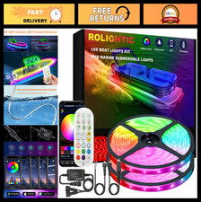 50FT Waterproof LED Strip Lights for Boats 12V RGB Underwater Deck Lighting, R