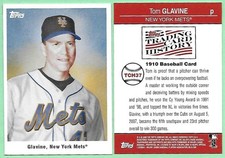 2008 Topps Trading Card History #TCH37 TOM GLAVINE 1910 Baseball Card Design👍