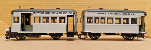 Autobús ferroviario y remolque Bachmann 28461 Midwest Quarry & Mining Co. DCC O1370 LZ ON30 | Condition: Used