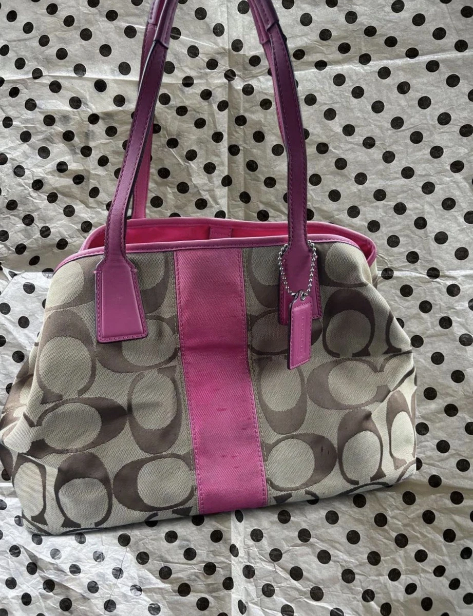 Coach Pink Striped Bags & Handbags for Women for sale | eBay