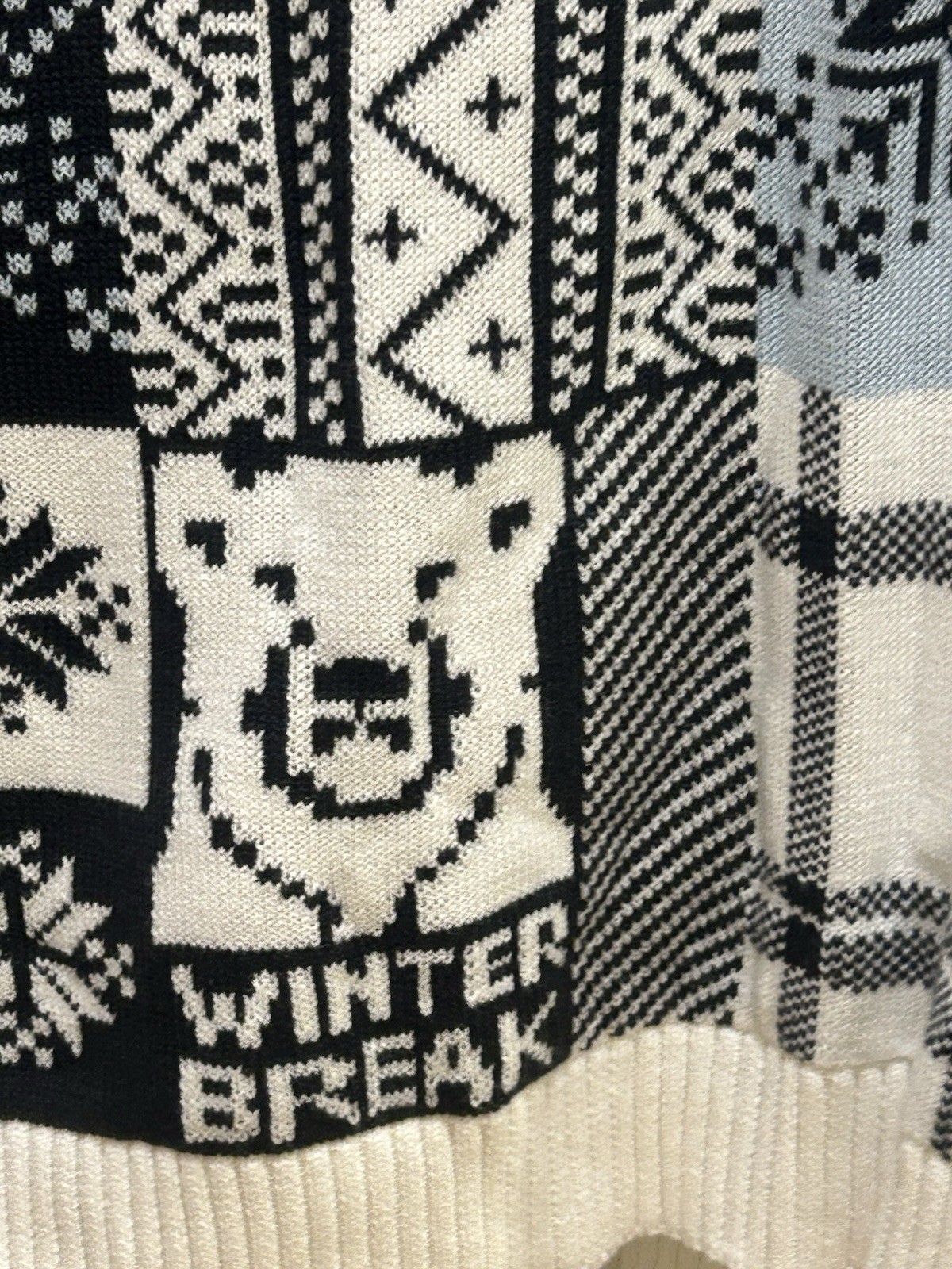 Pull&Bear Winter Break Patchwork Snowflake Knit J… - image 2