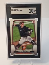 ADLEY RUTSCHMAN 2023 BOWMAN RC ROOKIE CARD BALTIMORE ORIOLES #40 SGC GEM-MINT 10. rookie card picture