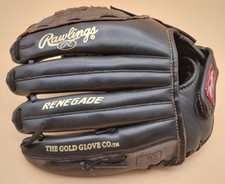 Rawlings Renegade Series R125BRB 12.5" RH Throw Baseball Glove Black  Tan