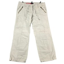Tommy Hilfiger Pants Womens 6 Khaki Ripstop Utility Cargo Cropped Drawstring