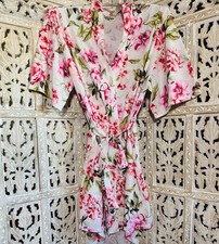 Show Me Your Mumu Garden Of Blooms Short Robe Pink Floral One Size