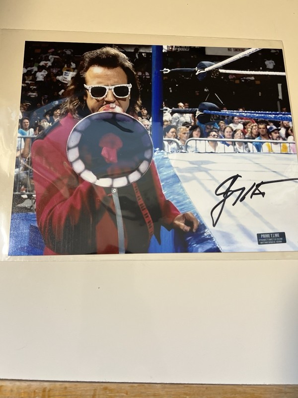 Jimmy Hart Autographed 8x10 Primetime Witnessed