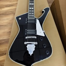 Iceman  Electric Guitar - Black Gloss Finish Mahogany Body Chrome Hardware