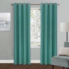 Bedroom Curtains 84 Inches Long Blackout Curtains 52"W x 84"L Pack of 1 Teal