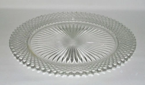 Hocking Glass MISS AMERICA Crystal Dinner Plate