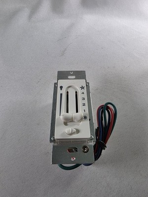 (1)-Hunter White 4-Speed/Full Range Dimmer Dual Slide Fan Control Switch. 27183