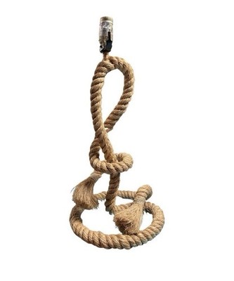 Vintage Nautical Rope Knot Table Lamp Coastal Beach House Decor