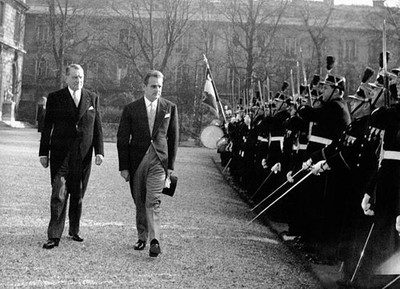 French President Rene Coty Prince Rainier of Monaco review Republi- Old Photo