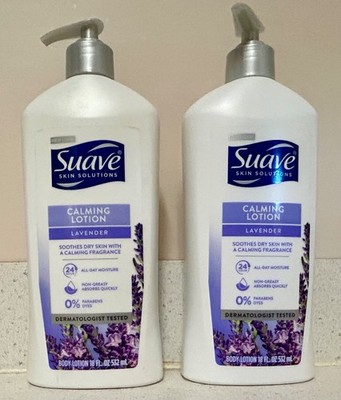 2 Suave Skin Solutions Calming Lotion Lavender 18 fl. oz  Soothes Dryskin