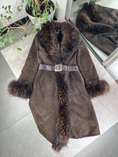 Vintage Sheepskin With Belt Women`s Size M