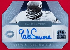2014 Panini Crown Royale Gale Sayers Blue Crown Signatures 1/5 EX