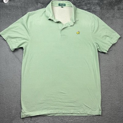 Masters Classics Men s Polo Shirt Augusta Logo Mint Green XL Houndstooth