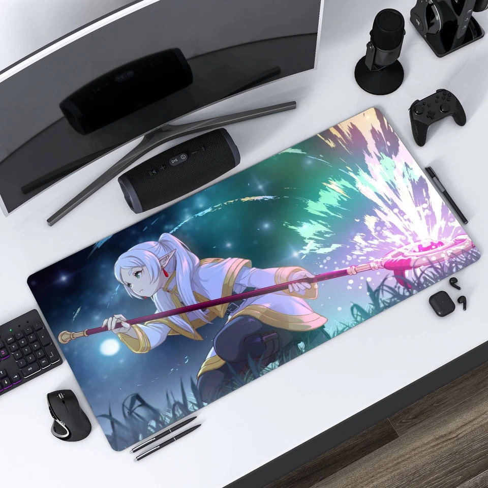 Frieren Mage Desk Mat, Beyond Journeys End Mousepad, Gaming Mat XL XXL Gift - Image 3 of 4