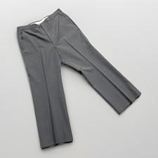 Vintage 70s Plaid Light Gray Slacks Pants 34x29 Talon Zip Dress Disco Windowpane