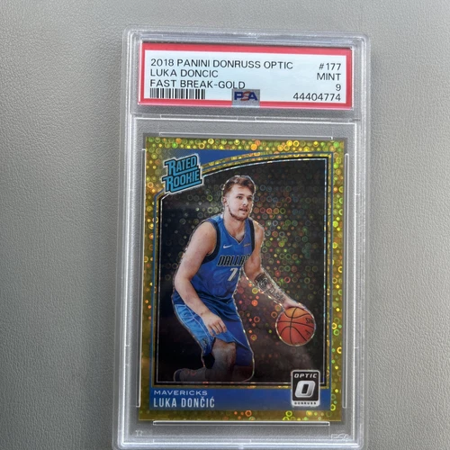 2018 Donruss Optic Fast Break Gold Luka Doncic 04/10  PSA 9 Highest PSA Pop 3
