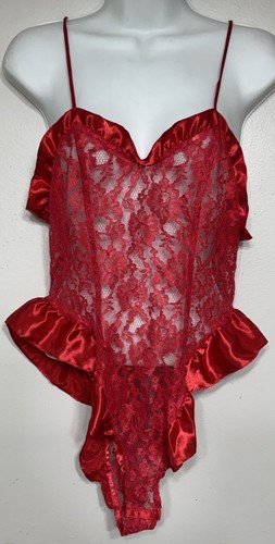 Victoria's Secret Vintage Gold Label Lingerie Lace Sheer Teddy Women’s Medium