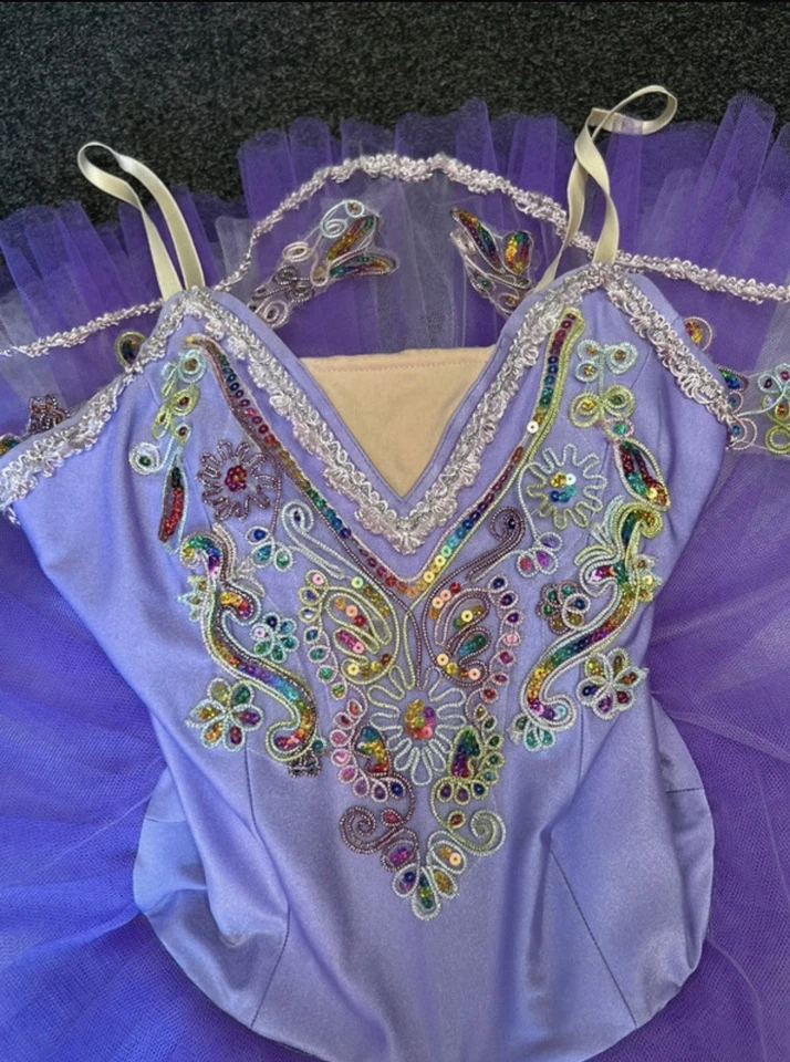 Stunning Professional Lilac Sequin Embroided Child's Tutu ~ Chest Size 32" - 34" - Image 3 of 4