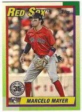 2025 Topps Update MARCELO MAYER Insert 1990 35TH ANNIVERSARY Card RC RED SOX
