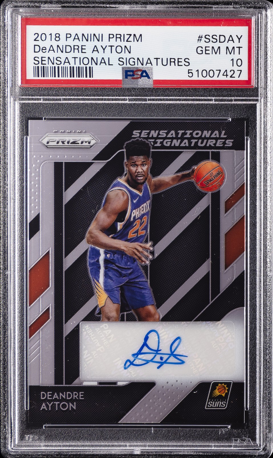 2018 PANINI PRIZM SENSATIONAL SIGNATURES #SSDAY DEANDRE AYTON PSA 10 AUTO