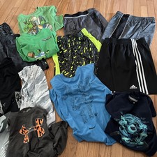 Nike Under Armour Adidas Boys Sz M/L Lot 21 Items 