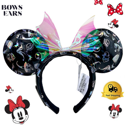 Disney  Loungefly Minnie Ears Clear Bow Nightmare Before Christmas Headband