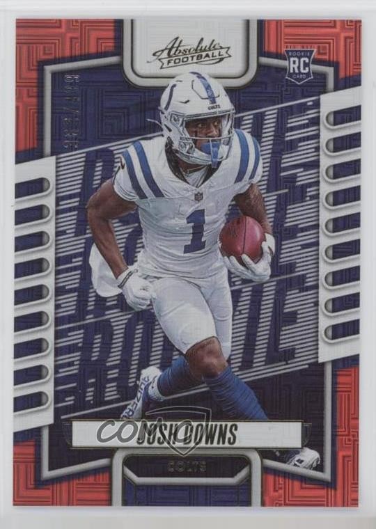 2023 Panini Absolute Rookies Red Squares /499 Josh Downs #128 17md