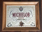 Vintage Anheuser-Busch Michelob Beer 1896 Wood Framed Mirror Sign 14" x 11"