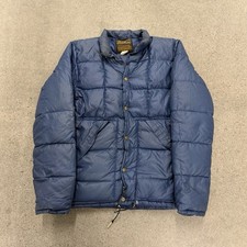 Vintage Eddie Bauer Down Puffer Bomber Jacket Size Medium