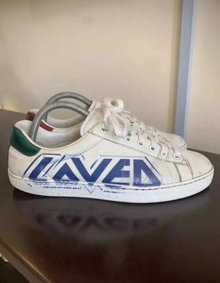 Gucci White Mens 233334 GG Guccissima Web Stripe U.S 6.5 UK 6