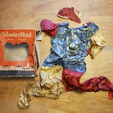 Antique Ultra RARE Wonderland Costume Playsuit Clown Circus Halloween Vintage