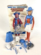Vintage Johnny West Adventure Salmon Jane With Many Accessories And Box