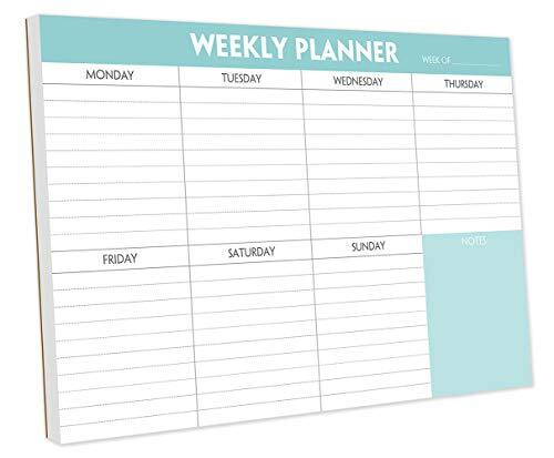 Weekly Planner Notepad - Tear Off Planning Pad with Daily Schedule &  Calendar... | eBay