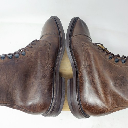 Loake Boots Mens 10 Shilton Brown Leather Lace Up Dainite Sole Shoes England - Picture 11 of 16