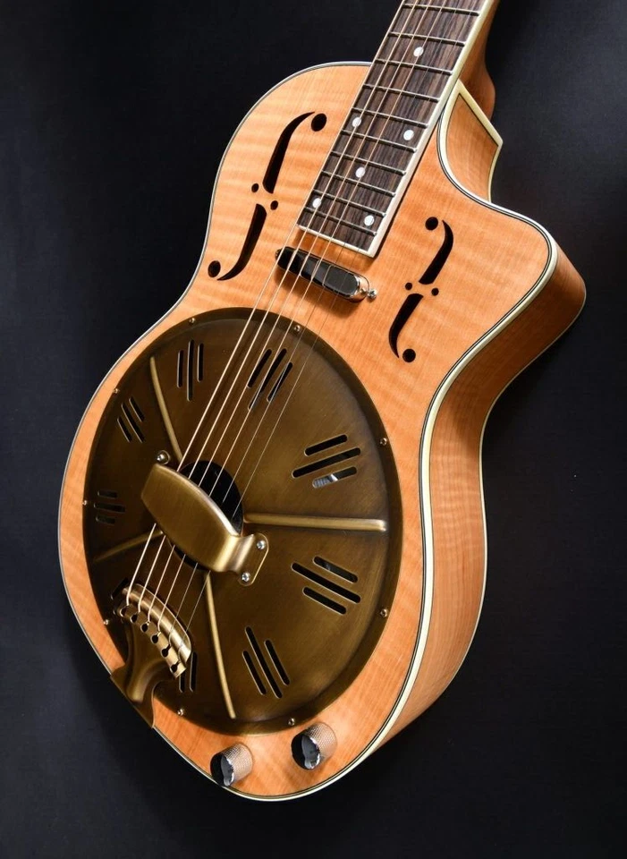 GUITARRA RESONADORA JOHNSON JR-896CE-MA + pastilla Single Cone *EXPOSITOR* Foto 3 de 4