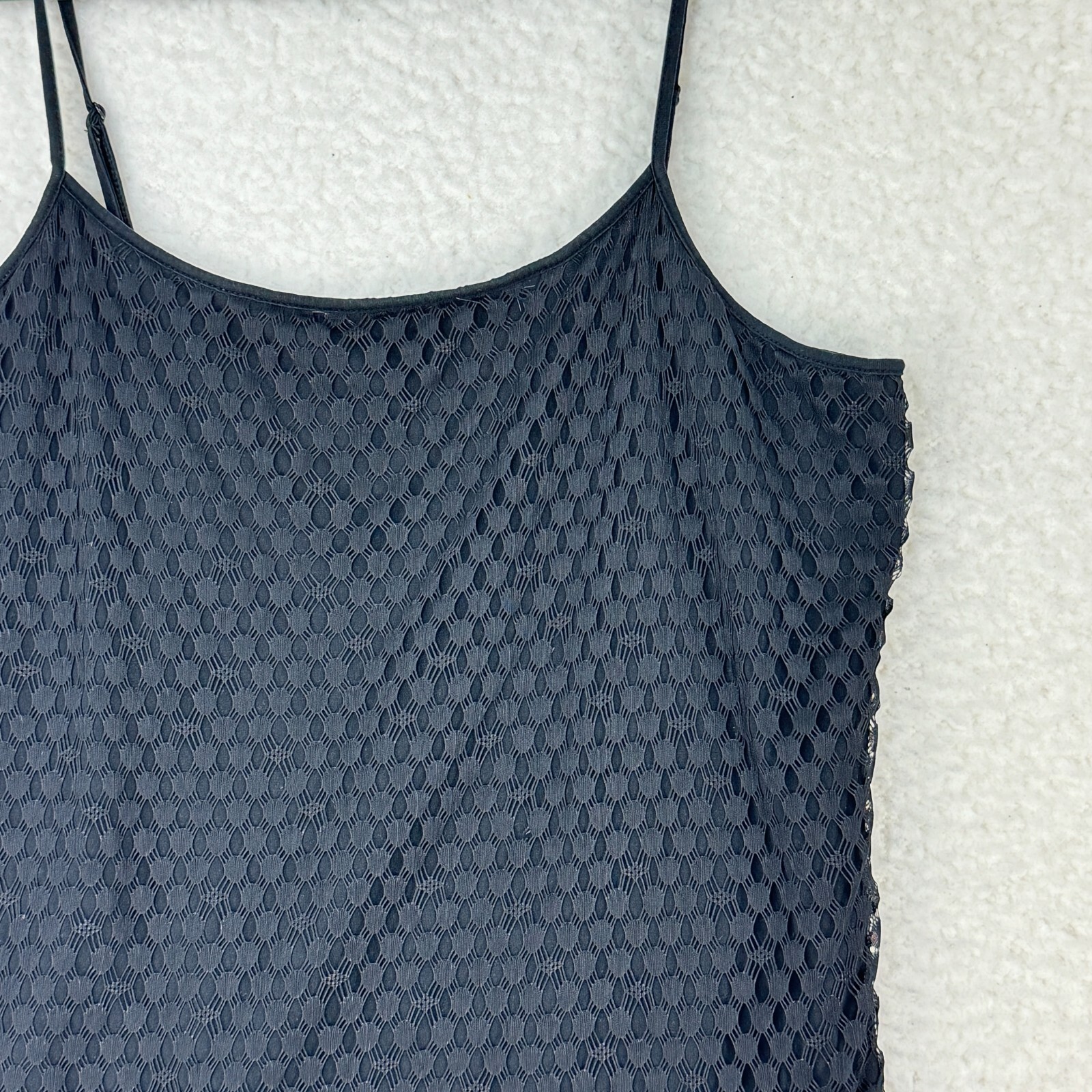 LOFT Outlet Black Spaghetti Strap Camisole Tank Top Womens Sleeveless