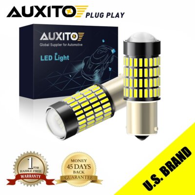 AUXITO 1156 5008 7506 7527 P21W LED Backup Reverse Light Bulbs Clear White EAE